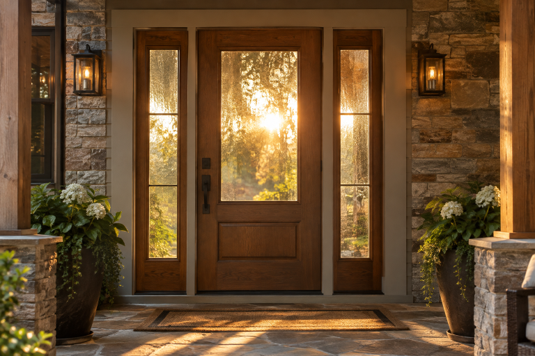 How To Choose A Front Door With Sidelights For Light, Privacy, And Curb Appeal